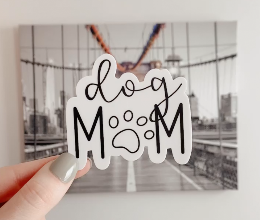 Dog Mom Vinyl Waterproof Sticker